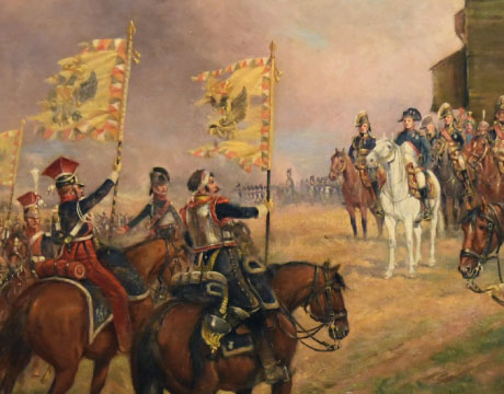 Presentación de banderas austriacas capturadas al Emperador Napoleón
